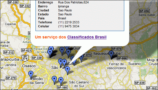 Classificados Brasil no Google Maps Classificados Brasil no Google Maps